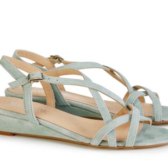 MADELEINE SAGE GREEN SUEDE SANDALS size 11/ eu42 - Picture 2 of 6